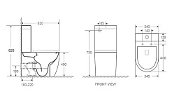 WeltWasser Унитаз компакт WW Merzbach 011 MT-BL безободковый черный матовый – фотография-4